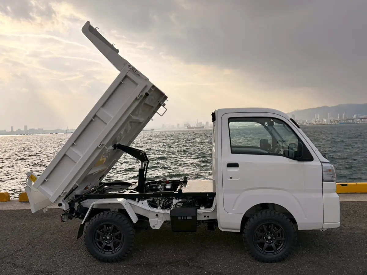 2025 Daihatsu Hijet HD Dump, a whiteout off-road Kei Truck, for sale at Mini Monsters USA in St. George, UT (photo 3 of 12)