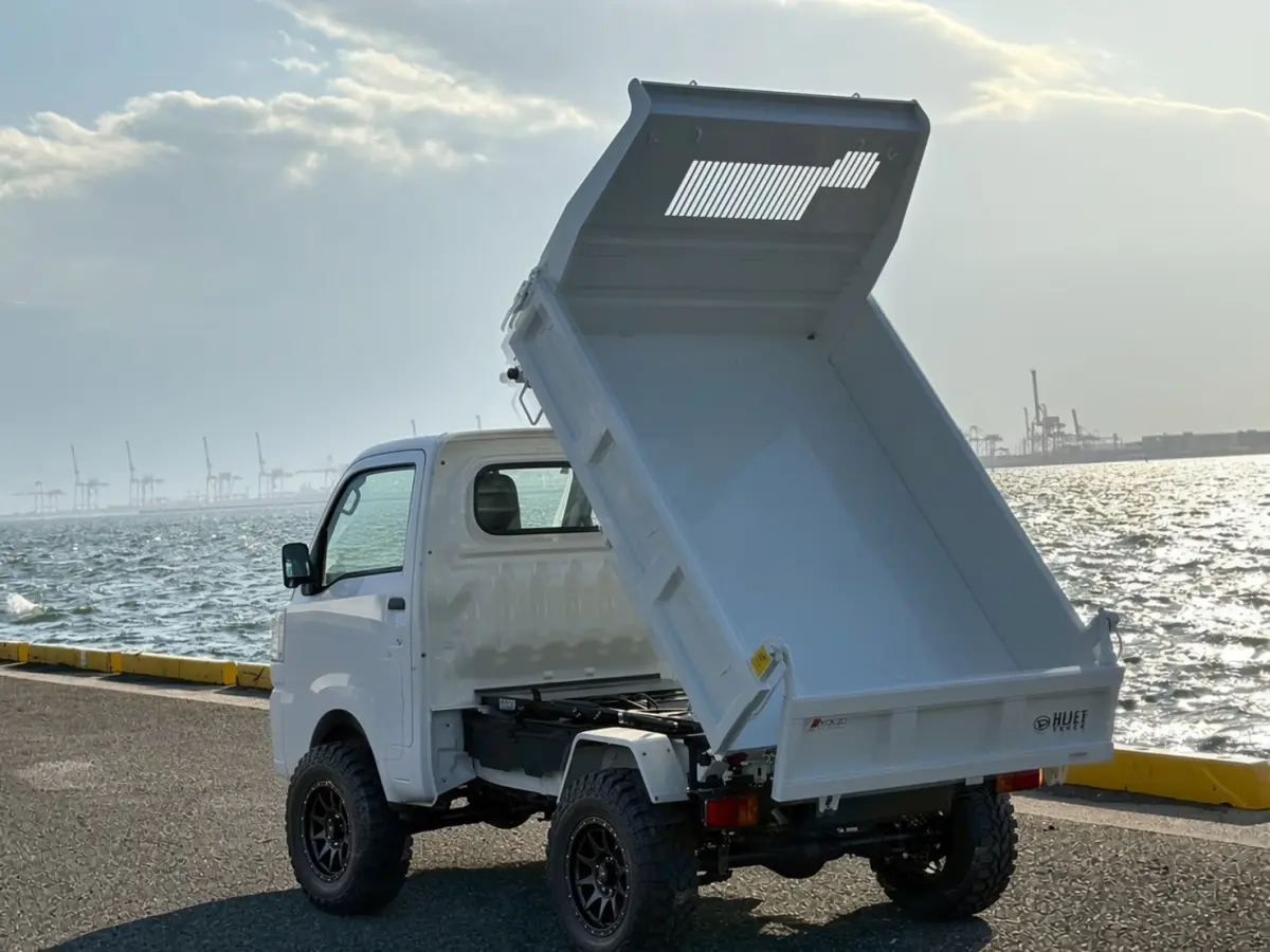 2025 Daihatsu Hijet HD Dump, a whiteout off-road Kei Truck, for sale at Mini Monsters USA in St. George, UT (photo 2 of 12)