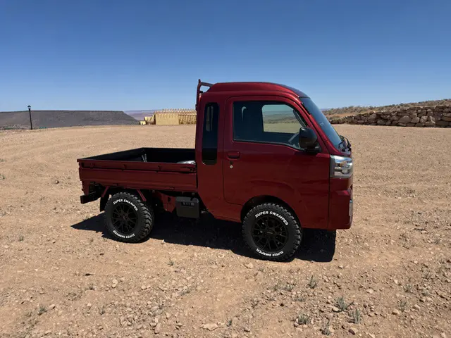 2025 Daihatsu Hijet Jumbo, a red off-road Kei Truck, for sale at Mini Monsters USA in St. George, UT (photo 1 of 12)