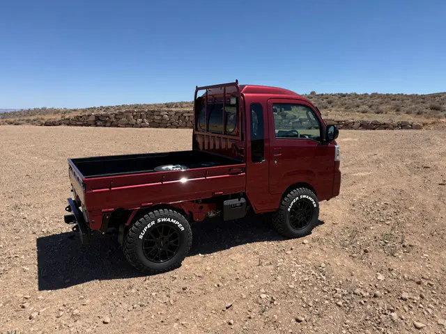 2025 Daihatsu Hijet Jumbo, a red off-road Kei Truck, for sale at Mini Monsters USA in St. George, UT (photo 3 of 12)