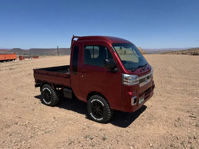 2025 Daihatsu Hijet Jumbo, a red off-road Kei Truck, for sale at Mini Monsters USA in St. George, UT (photo 5 of 12)