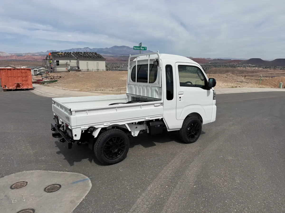 2025 Daihatsu Hijet Jumbo, a whiteout off-road Kei Truck, for sale at Mini Monsters USA in St. George, UT (photo 1 of 12)