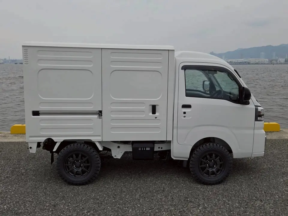 2026 Daihatsu Hijet Box Truck, a white off-road Kei Truck, for sale at Mini Monsters USA in St. George, UT (photo 12 of 12)
