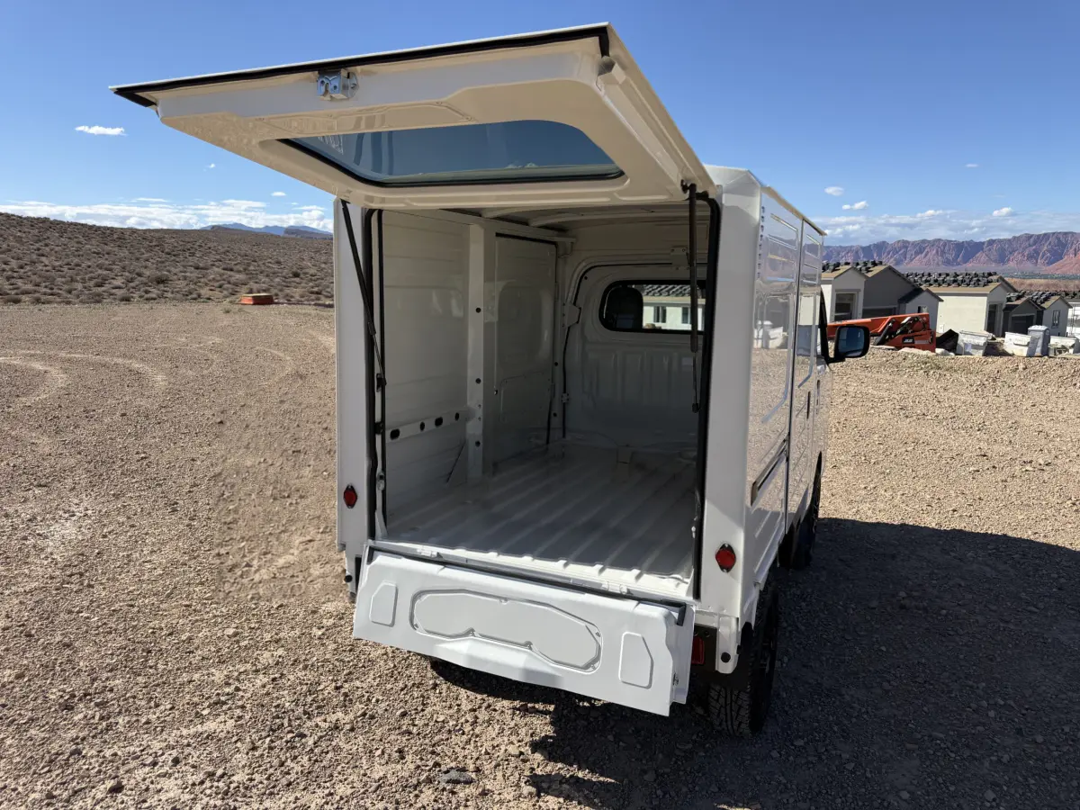 2026 Daihatsu Hijet Box Truck, a white off-road Kei Truck, for sale at Mini Monsters USA in St. George, UT (photo 7 of 12)