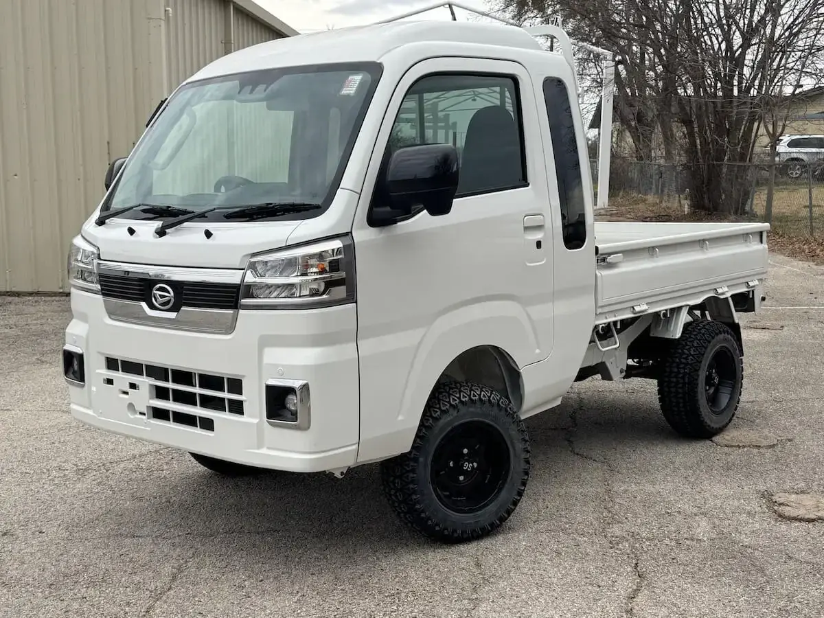2026 Daihatsu Hijet Jumbo Cab-Farming Package, a white off-road Kei Truck, for sale at Weatherford Mini Trucks in Weatherford, TX (photo 2 of 5)