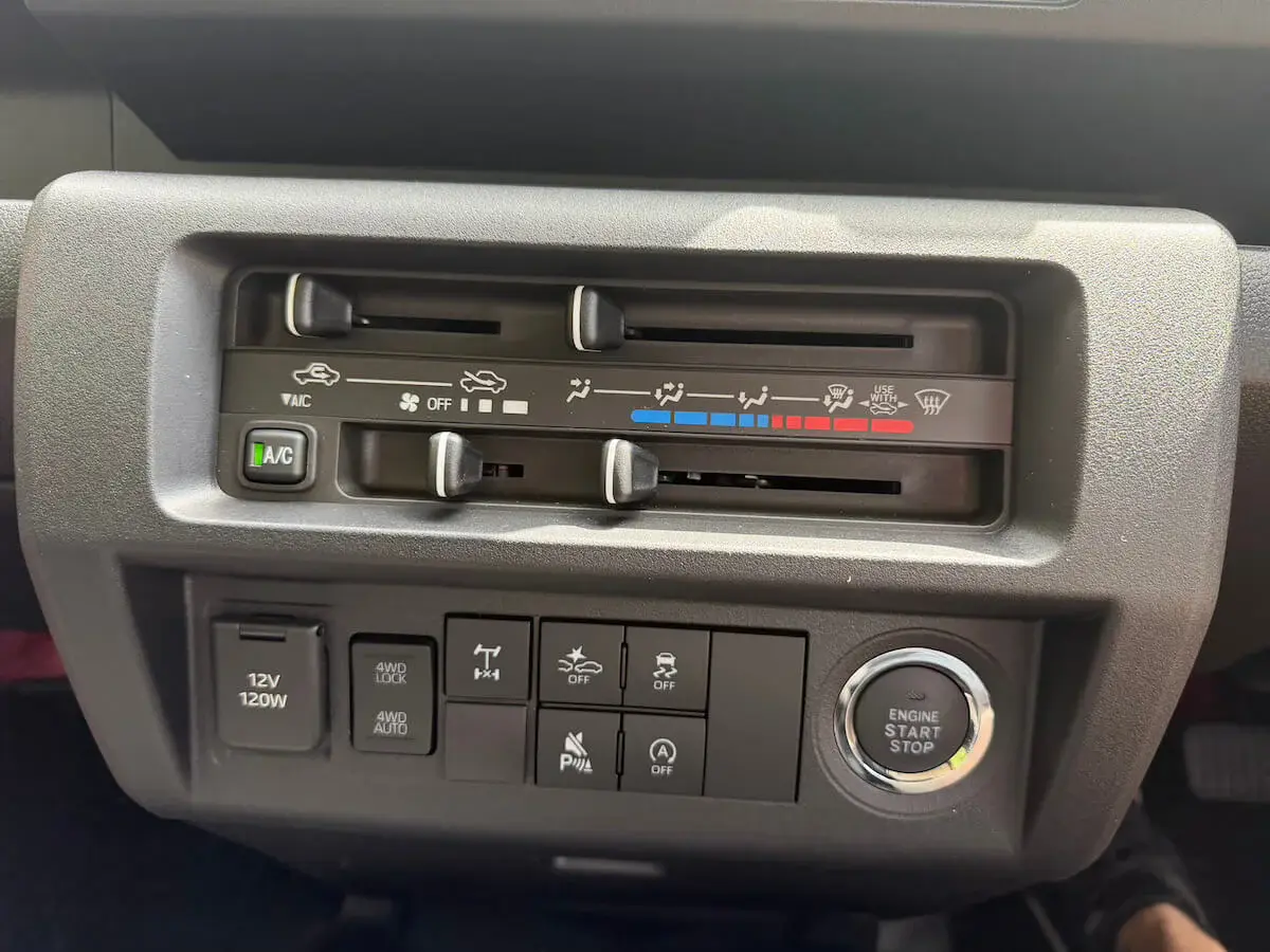 2026 Daihatsu Hijet Jumbo Cab Farming Package, a red off-road Kei Truck, for sale at Weatherford Mini Trucks in Weatherford, TX (photo 12 of 12)