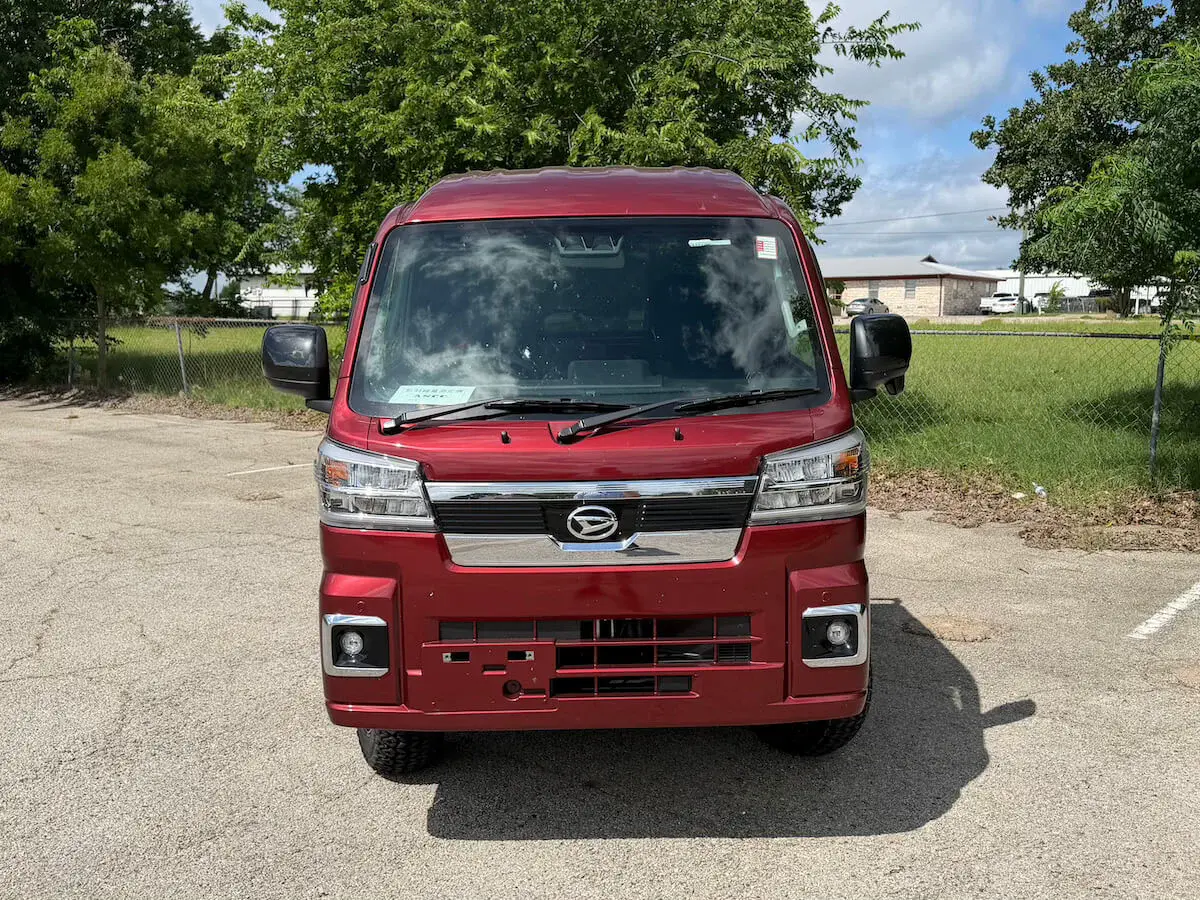 2026 Daihatsu Hijet Jumbo Cab Farming Package, a red off-road Kei Truck, for sale at Weatherford Mini Trucks in Weatherford, TX (photo 7 of 12)