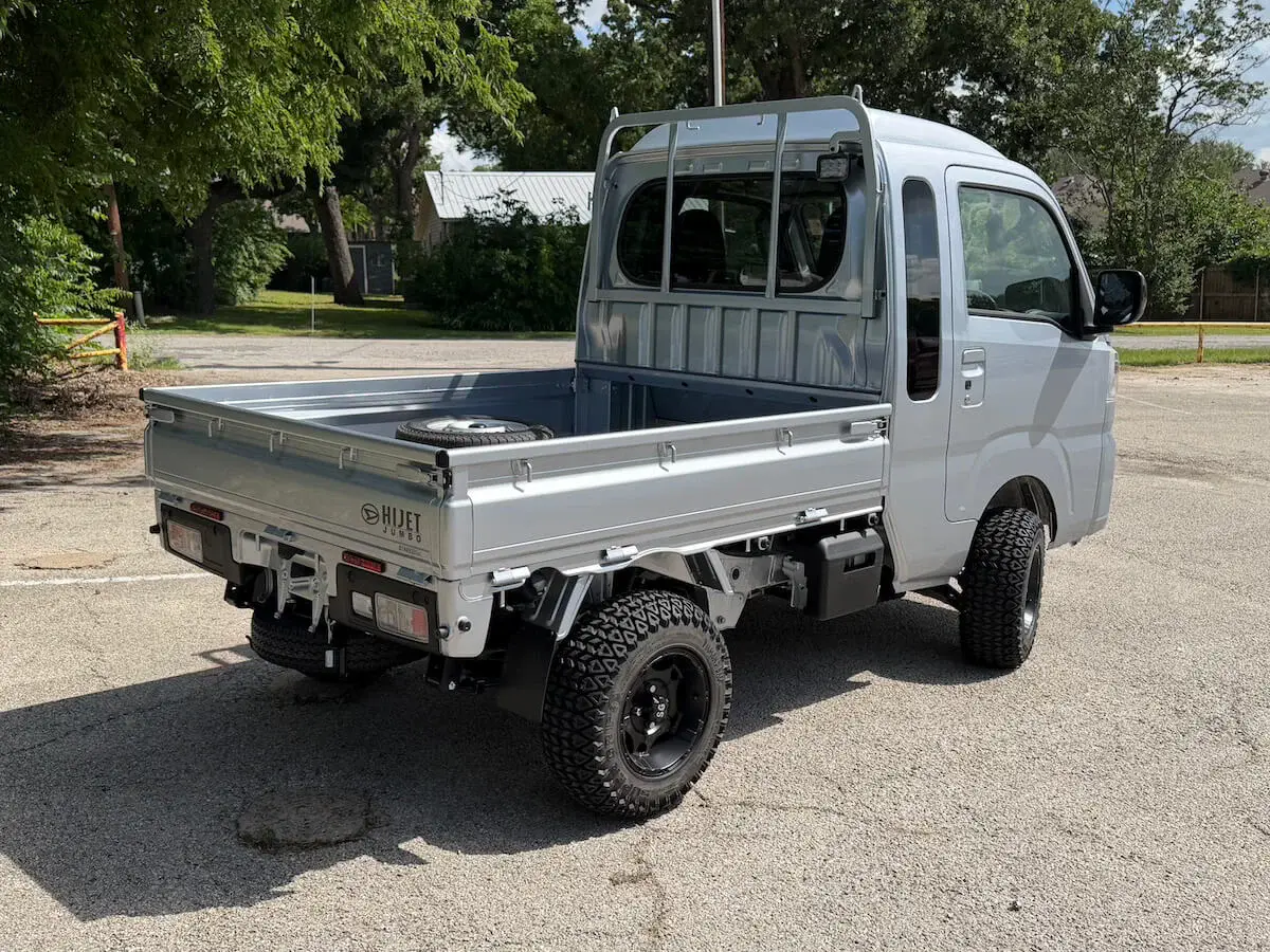 2026 Daihatsu Hijet Jumbo Cab Farming Package, a silver off-road Kei Truck, for sale at Weatherford Mini Trucks in Weatherford, TX (photo 3 of 9)
