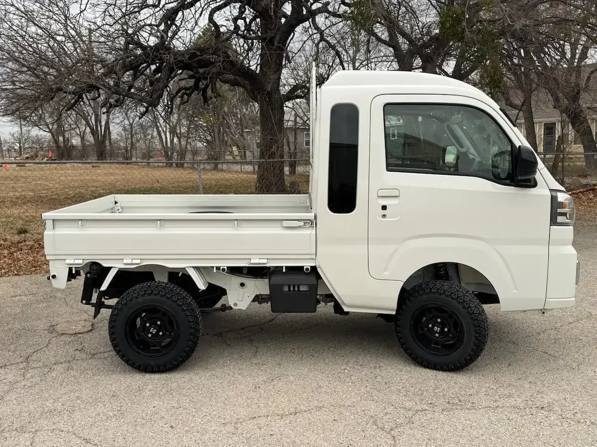 2026 Daihatsu Hijet Jumbo Cab Farming Package, a white off-road Kei Truck, for sale at Weatherford Mini Trucks in Weatherford, TX (photo 4 of 5)