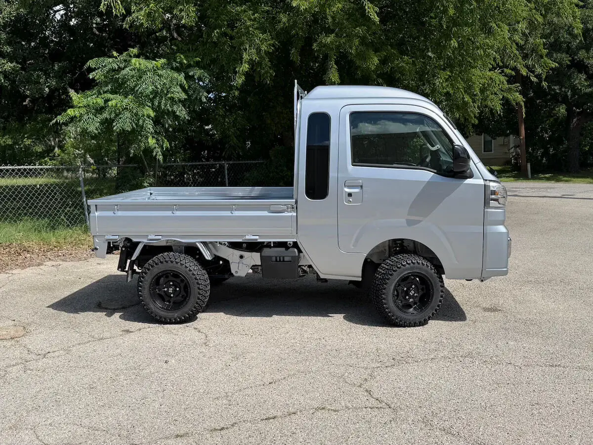 2026 Daihatsu Hijet Jumbo Cab-Farming Package, a silver off-road Kei Truck, for sale at Weatherford Mini Trucks in Weatherford, TX (photo 4 of 6)