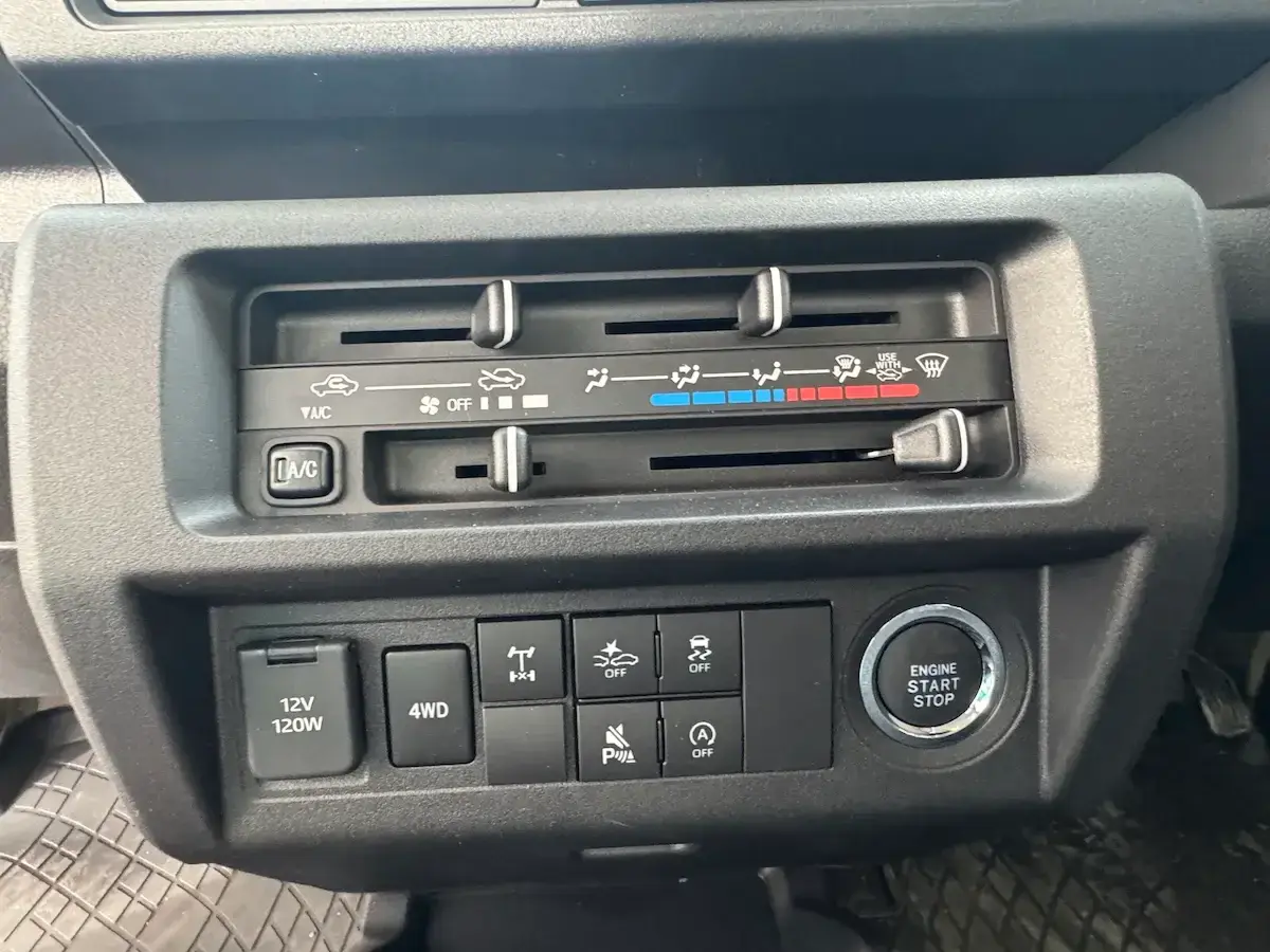 2026 Daihatsu Hijet Jumbo Manual Farming Package, a khaki green off-road Kei Truck, for sale at Weatherford Mini Trucks in Weatherford, TX (photo 10 of 12)