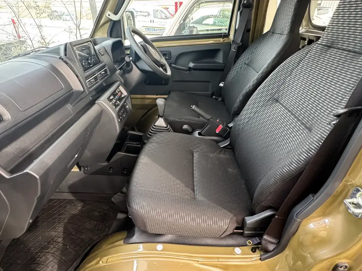 2026 Daihatsu Hijet Jumbo Manual Farming Package, a khaki green off-road Kei Truck, for sale at Weatherford Mini Trucks in Weatherford, TX (photo 9 of 12)