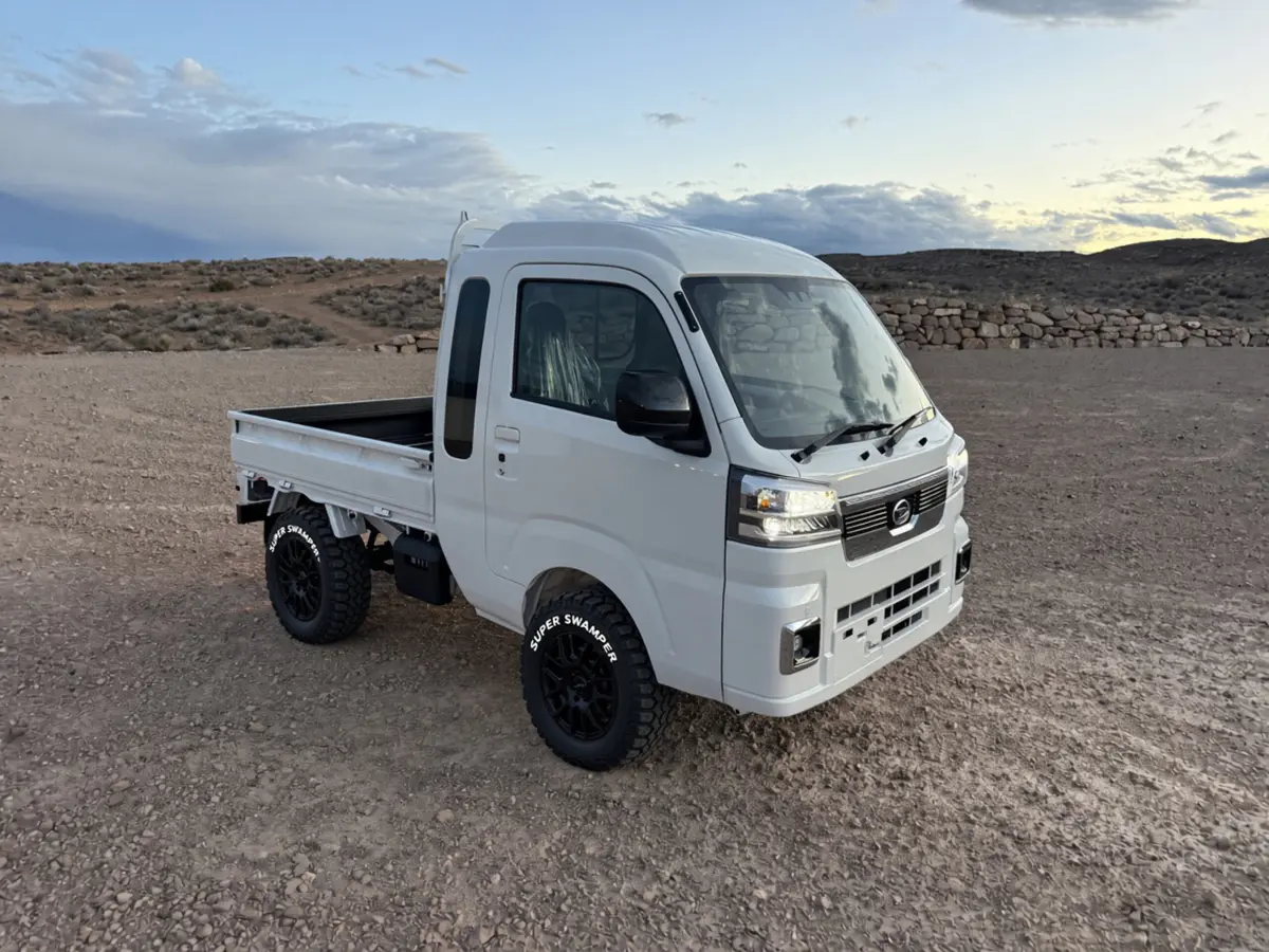 2026 Daihatsu Hijet Jumbo, a white off-road Kei Truck, for sale at Mini Monsters USA in St. George, UT (photo 1 of 12)