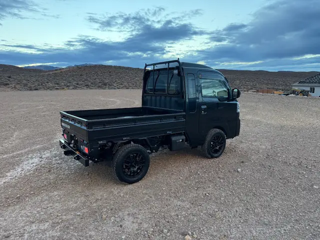 2026 Daihatsu Hijet Jumbo, a black off-road Kei Truck, for sale at Mini Monsters USA in St. George, UT (photo 2 of 12)