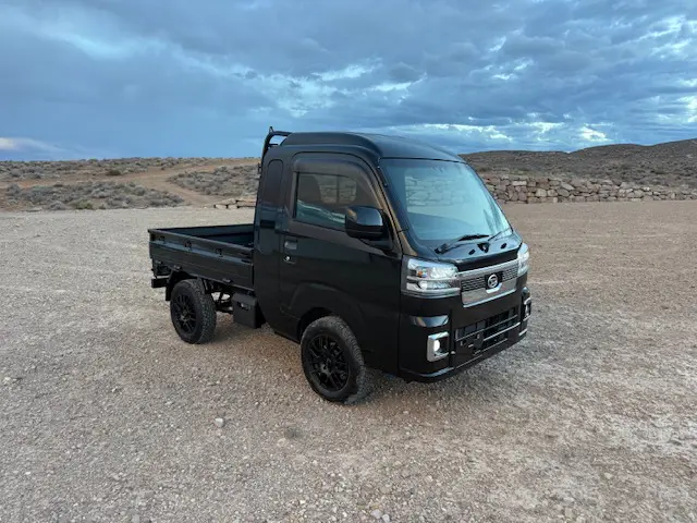2026 Daihatsu Hijet Jumbo, a black off-road Kei Truck, for sale at Mini Monsters USA in St. George, UT (photo 4 of 12)