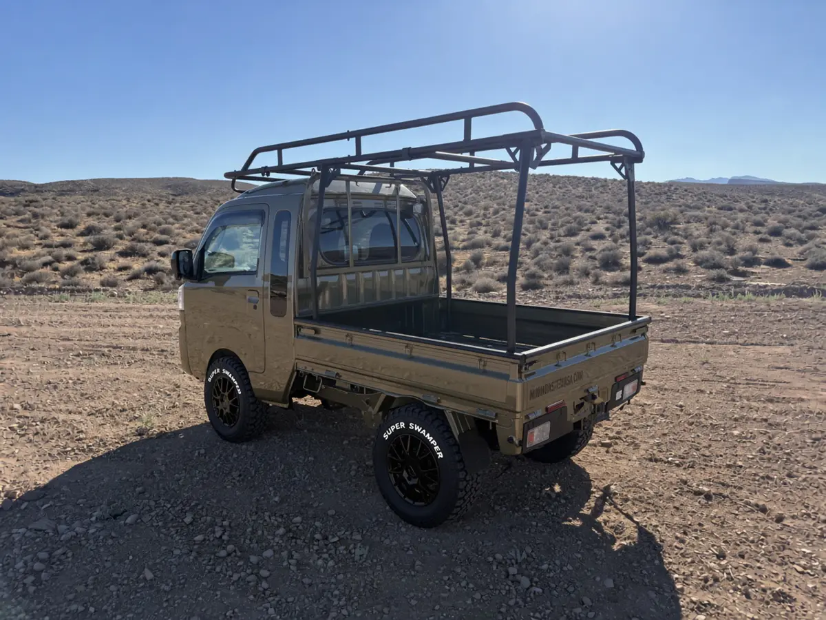 2026 Daihatsu Hijet Jumbo, a green off-road Kei Truck, for sale at Mini Monsters USA in St. George, UT (photo 6 of 12)