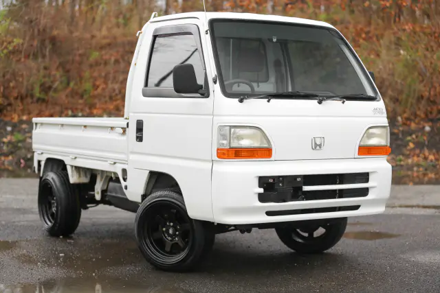 1995 Honda Acty Town, a black Kei Truck, for sale at Street Legal Mini Trucks in Philadelphia, PA