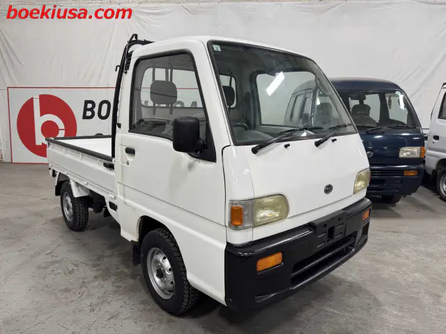1995 Subaru Sambar 4x4, a white Kei Truck, for sale at Boeki USA in Paterson, NJ