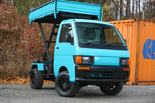 1998 Daihatsu Hijet Scissor Dump, a Kei Truck, for sale at Street Legal Mini Trucks in Philadelphia, PA