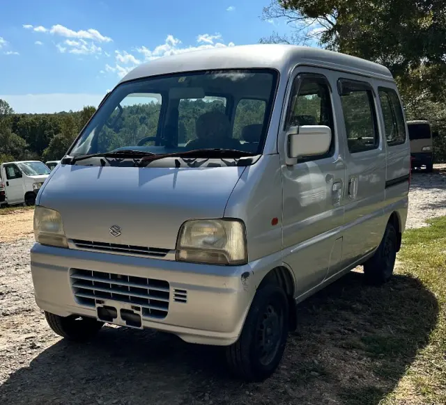 1999 Suzuki Every, a gray Kei Van, for sale at Mayberry Mini Trucks in Mount Airy, NC