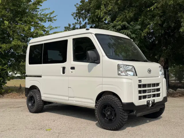 2022 Daihatsu Hijet Van, a white off-road Kei Van, for sale at Weatherford Mini Trucks in Weatherford, TX