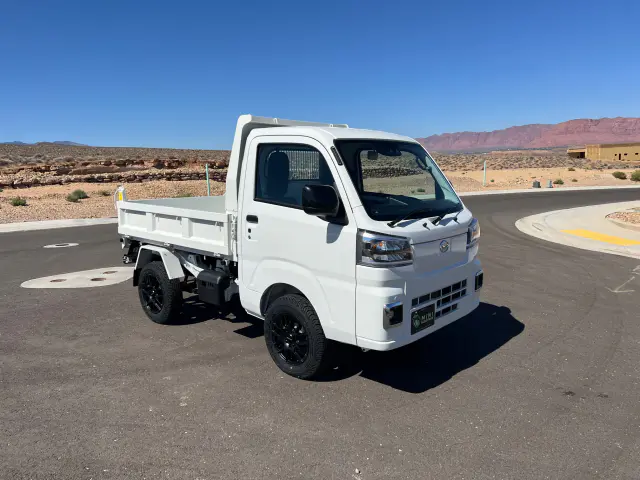2024 Daihatsu Hijet HD Dump, an off-road Kei Truck, for sale at Mini Monsters USA in St. George, UT