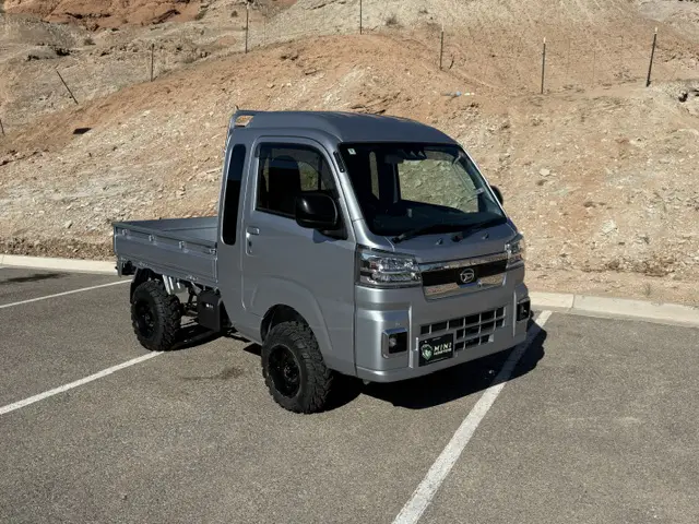 2025 Daihatsu Hijet Jumbo, a silver off-road Kei Truck, for sale at Mini Monsters USA in St. George, UT