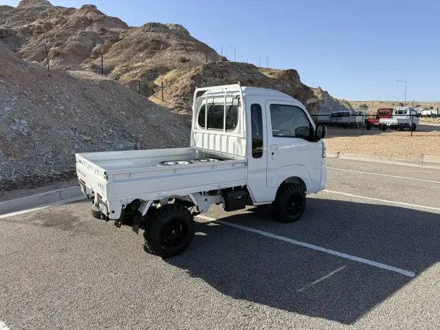 2025 Daihatsu Hijet Jumbo, a white off-road Kei Truck, for sale at Mini Monsters USA in St. George, UT