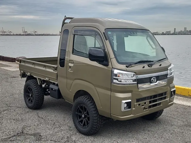 2025 Daihatsu Hijet Jumbo, a green off-road Kei Truck, for sale at Mini Monsters USA in St. George, UT